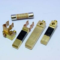Flat Earth Pin, Flat Live Pin and Flat Netural Pin with protected sleeve for 13 Amp fused plug.