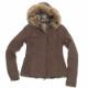 Ladies' washed fake fur lined thermal jacket
