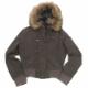 Ladies' washed fake fur lined thermal jacket