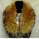 Natural Brown Colour Racoon Fur Collar Cutting, CL10019