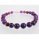 PLASTIC BEADS NECKLACE - PURPLE TONES, SN-207