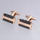 Stainless Steel Cufflinks in IP Rose Gold & IP Black