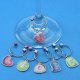 Sell Glittering Alphabet w/stainless steel ring & plastic beads