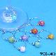 Wine Charm - Cracked Pattern Glass Beads, WCB-6400