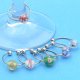 Wine Charm - Glass Bead Flower, WCB-6100