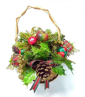 Christmas round basket