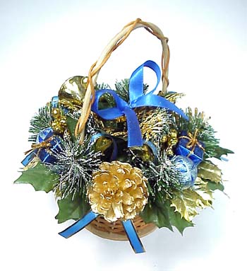 Christmas round basket