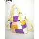 Patchwork double handle bag