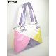 Patchwork double handle bag