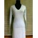 Acrylic Cashmere Pullover w/ Lace Neck