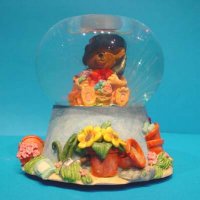 120 mm Resin Bear Waterball w/Tealite, Music & Fibre Optic