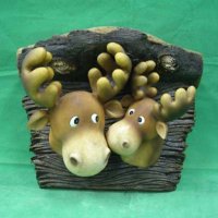 Cartoon Moose Head Wall Plaque