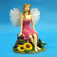 Polyresin Decoration w/Fiber Optic Wings