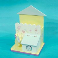 Garden Style Jewel Case With Clock & Mirror