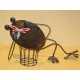 Laying Frog Latten w/Iron Planter
