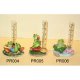 Reading Book Frog Rain Gauge (PR004) Frog w/Flower Rain Gauge (PR005) Frog w/Leaf Rain Gauge (PR006), PR004 
PR005 
PR006