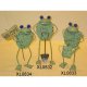 Tin Garden Decoration - Welcome Frog (XL0834) Holding Muck Stick Frog (XL0832) Holding Water Can Frog (XL0833), XL0834 
XL0832 
XL0833