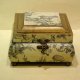 Square Wooden Box in Country Design