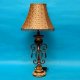Golden Table Lamp with Transparent resin corolla