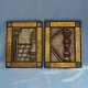 Resin Anti-Gold Wall Plaque w/ Chessman Pattern & Mirror Brick Decor, 6 styles assorted
