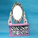 Zebra Pattern Make up Mirror & Drawer, PCW019