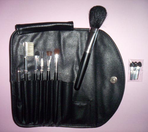Cosmetic Brush Set In A Pouch
