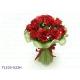 9.5 inches ROSE/GYPSO STAND BOUQUET W/CORRUGATE PAPER & RIBBON ROW, 103-X22H