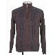 Men's cotton cable wide ribs pullover, half zip, GS-380-08