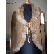 Ladies' cable + angora fur trimming Cardigan, GS-88-06