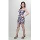 printed denim dress