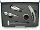5 pcs stopper/wine collar/themometer/pocket corkscrew & pourer set