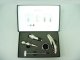 4 pcs themometer/wine collar/stopper/pourer & pocket corkscrew set