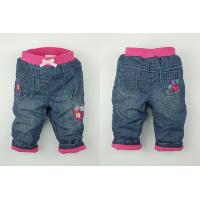 BB girl's floral embroidery denim jeans