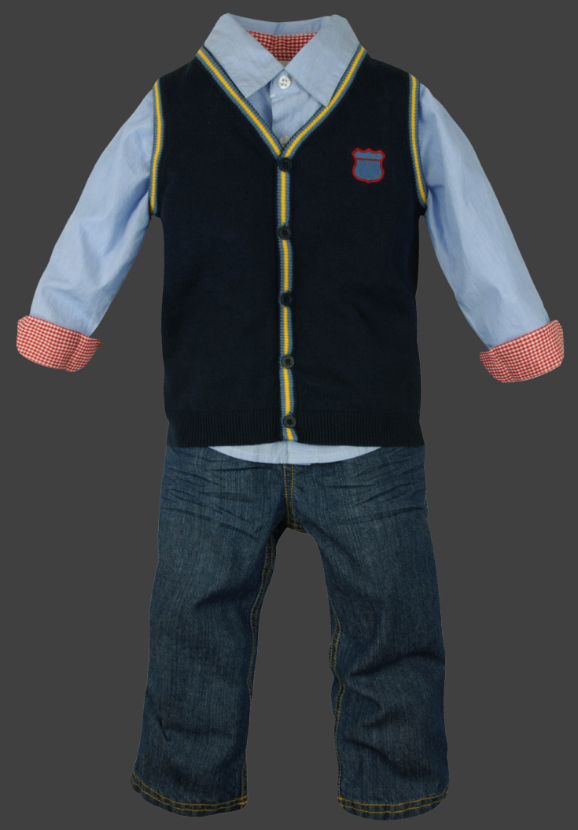 Bb Boys' Shirt, Tank And Jeans 3pcs Set