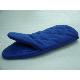 Oven Mitt with silicone patch in palm area and plain diagonal-lined fabric