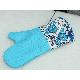 Silicone Oven Mitt with flower-pattern fabric, OM12F