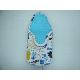 Oven Mitt with Silicone patch in palm area and cookies patterned diagonal-lined fabric
