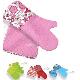 Silicone Oven Mitt & Pot Holder Set (with fabric), OMS04,OMS06,OMS07,OMS08
