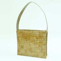Handbag in croco fake leather
