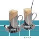 2 PCS Glass Set with Straw and Coaster, K-0019