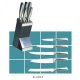 6 PCS Full Stainless Steel Knife Set with Block