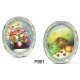 8 inches x 10 inches Oval shaped Genuine oil painting, P861 (CS)
