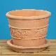 TERRACOTTA ITEMS - POT WITH SAUCER