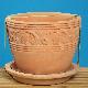TERRACOTTA ITEMS - POT WITH SAUCER