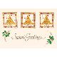WHITE IVORY PAPER 2-FOLD X'MAS CARDS, 2637X