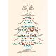 WHITE IVORY PAPER 2-FOLD X'MAS CARDS, 2638X