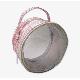 Grids Pattern Clear Toiletry Bag (Round Shape with Handle), BAG-39695C