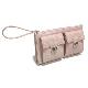 Pink Croc Shoulder Clutch Bag