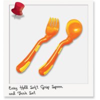 Easy Held Soft Grip Spoon & Fork Set