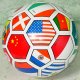 Size 5 Shiny PVC Synthetic Leather Hand-Sewn Soccer Ball, National Flag Design